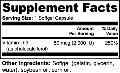 Vitamin D3 2,000 IU