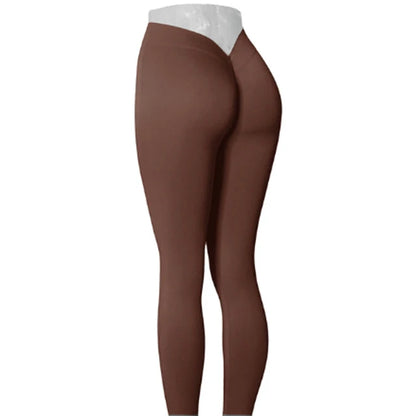 Nylon V Back Booty Yoga Pants for Women