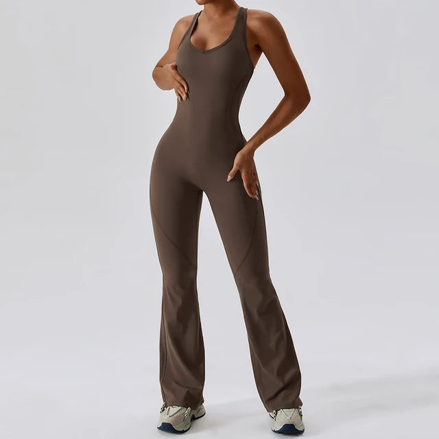 Yoga Jumpsuit Flared Trousers