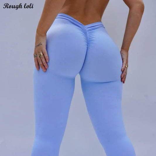 Nylon V Back Booty Yoga Pants for Women