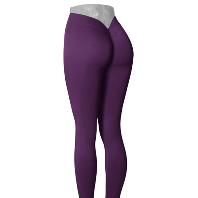 Nylon V Back Booty Yoga Pants for Women