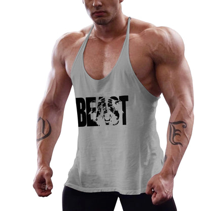 Men's Gym Workout Printed Tank Tops