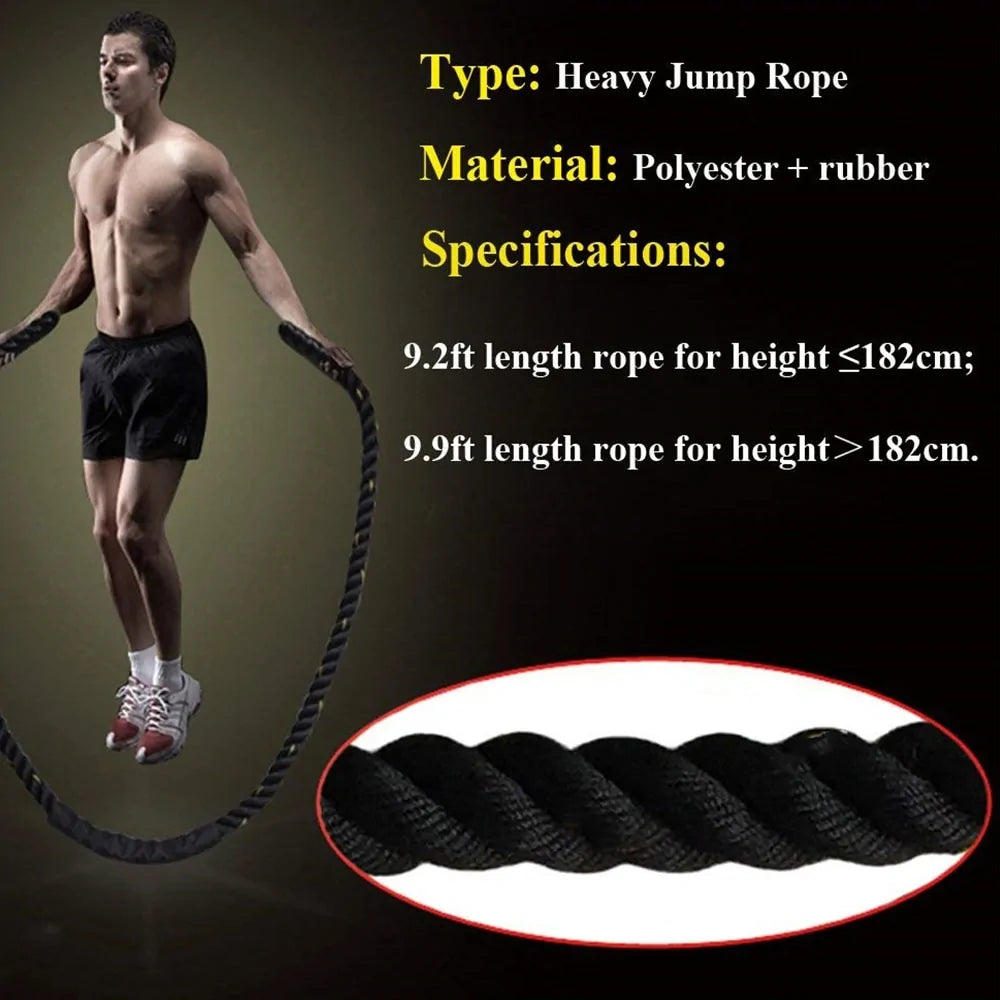 Heavy Weighted Jump Rope Crossfit and Muscle Building Fitness Rope