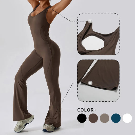 Yoga Jumpsuit Flared Trousers
