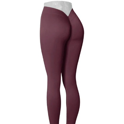 Nylon V Back Booty Yoga Pants for Women